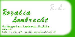 rozalia lambrecht business card